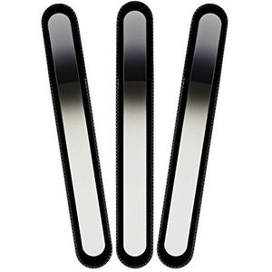 Mont Bleu groot glazen nagelvijl in een fluwelen zakje, regenboogkleuren, echt getemperd Tsjechisch glas – levenslange garantie – handgemaakt in Tsjechië – beste nagelvijlen voor natuurlijke nagels