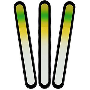 Mont Bleu groot glazen nagelvijl in een fluwelen zakje, regenboogkleuren, echt getemperd Tsjechisch glas – levenslange garantie – handgemaakt in Tsjechië – beste nagelvijlen voor natuurlijke nagels