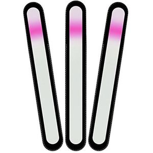 Mont Bleu groot glazen nagelvijl in een fluwelen zakje, regenboogkleuren, echt getemperd Tsjechisch glas – levenslange garantie – handgemaakt in Tsjechië – beste nagelvijlen voor natuurlijke nagels