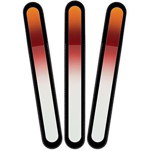 Mont Bleu groot glazen nagelvijl in een fluwelen zakje, regenboogkleuren, echt getemperd Tsjechisch glas – levenslange garantie – handgemaakt in Tsjechië – beste nagelvijlen voor natuurlijke nagels