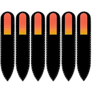 Mont Bleu klein glazen nagelvijl in een fluwelen zakje, regenboogkleuren, echt getemperd Tsjechisch glas – levenslange garantie – handgemaakt in Tsjechië – beste nagelvijlen voor natuurlijke nagels