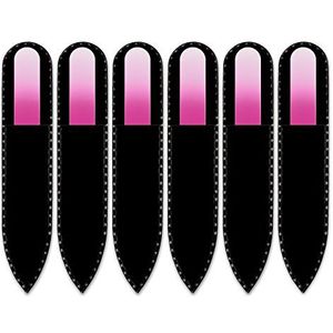 Mont Bleu klein glazen nagelvijl in een fluwelen zakje, regenboogkleuren, echt getemperd Tsjechisch glas – levenslange garantie – handgemaakt in Tsjechië – beste nagelvijlen voor natuurlijke nagels