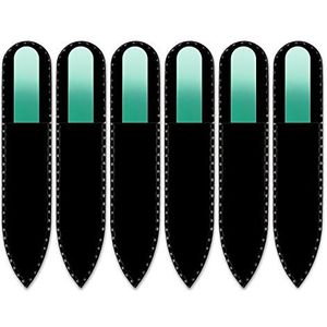 Mont Bleu klein glazen nagelvijl in een fluwelen zakje, regenboogkleuren, echt getemperd Tsjechisch glas – levenslange garantie – handgemaakt in Tsjechië – beste nagelvijlen voor natuurlijke nagels