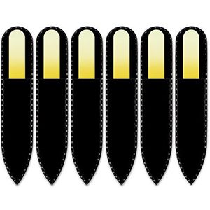 Mont Bleu klein glazen nagelvijl in een fluwelen zakje, regenboogkleuren, echt getemperd Tsjechisch glas – levenslange garantie – handgemaakt in Tsjechië – beste nagelvijlen voor natuurlijke nagels