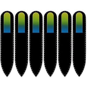 Mont Bleu klein glazen nagelvijl in een fluwelen zakje, regenboogkleuren, echt getemperd Tsjechisch glas – levenslange garantie – handgemaakt in Tsjechië – beste nagelvijlen voor natuurlijke nagels