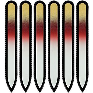 Mont Bleu glazen nagelvijl in een fluwelen zakje, regenboogkleuren, echt getemperd Tsjechisch glas – levenslange garantie – handgemaakt in Tsjechië – beste nagelvijlen voor natuurlijke nagels