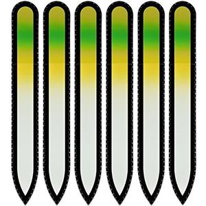 Mont Bleu glazen nagelvijl in een fluwelen zakje, regenboogkleuren, echt getemperd Tsjechisch glas – levenslange garantie – handgemaakt in Tsjechië – beste nagelvijlen voor natuurlijke nagels