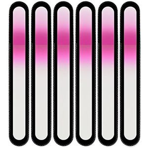 Mont Bleu groot glazen nagelvijl in een fluwelen zakje, regenboogkleuren, echt getemperd Tsjechisch glas – levenslange garantie – handgemaakt in Tsjechië – beste nagelvijlen voor natuurlijke nagels