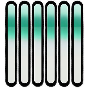 Mont Bleu groot glazen nagelvijl in een fluwelen zakje, regenboogkleuren, echt getemperd Tsjechisch glas – levenslange garantie – handgemaakt in Tsjechië – beste nagelvijlen voor natuurlijke nagels