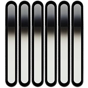 Mont Bleu groot glazen nagelvijl in een fluwelen zakje, regenboogkleuren, echt getemperd Tsjechisch glas – levenslange garantie – handgemaakt in Tsjechië – beste nagelvijlen voor natuurlijke nagels