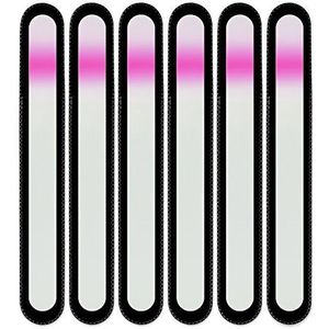 Mont Bleu groot glazen nagelvijl in een fluwelen zakje, regenboogkleuren, echt getemperd Tsjechisch glas – levenslange garantie – handgemaakt in Tsjechië – beste nagelvijlen voor natuurlijke nagels