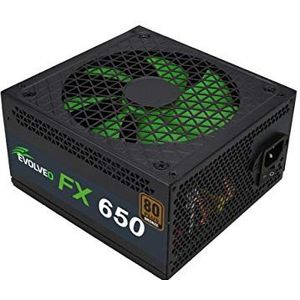 Evolveo FX 650/650W/ATX/80PLUS Brons (650 W), PC-voedingseenheid, Groen