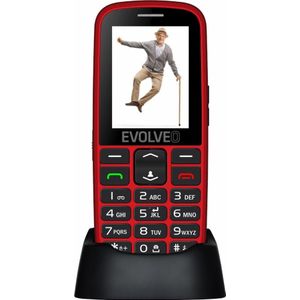 Evolveo EasyPhone EG (2.4&quot;) Zwart, Rood Seniorentelefoon (2.40"", 32000 MB, 2G), Sleutel mobiele telefoon, Rood, Zwart