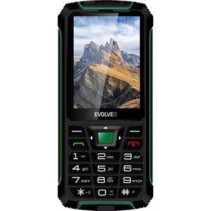 Evolveo StrongPhone W4, vodot??sn?? odoln?? Dual SIM-telefoon,??erno-zelen?? (2.80", 2 Mpx, 2G), Sleutel mobiele telefoon, Zwart