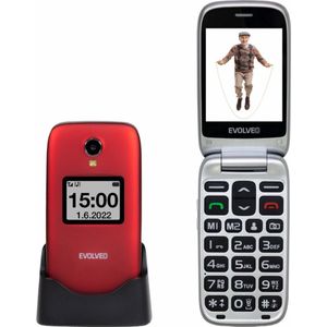 Evolveo - EasyPhone FS - Mobiele Telefoon - Rood - 2.8 inch - 3 Mpx - 2G
