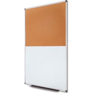 Combibord - Whiteboard Alu / Prikbord 90 X 120 cm - Syna WBC900X1200