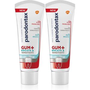 Parodontax Gum And Sens Original Tandpasta voor Complete Bescherming en Frisse Adem 2x75 ml