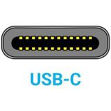 USB-A naar USB-C Kabel 0.8 Meter Zwart