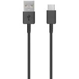 USB-A naar USB-C Kabel 0.8 Meter Zwart