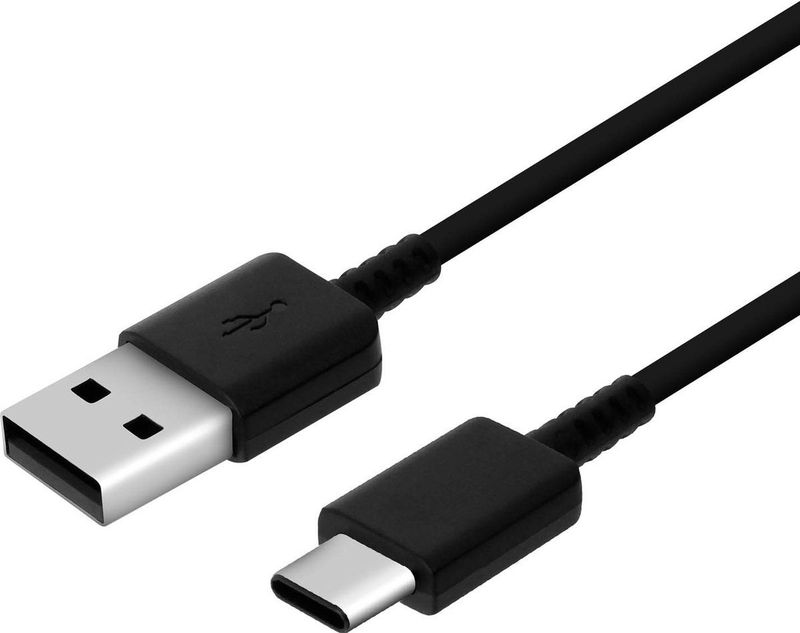 USB-A naar USB-C Kabel 0.8 Meter Zwart