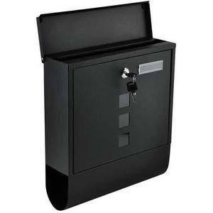 Brievenbus - Zwart - 34x30,7 cm - Metalen Brievenbus
