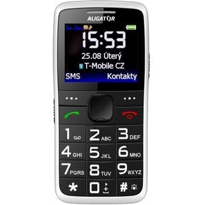 ALIGATOR Senioren grote toetsen mobiele telefoon AZA675WT met 2,2 inch kleurendisplay, SOS-knop en lokalisatie, kleur wit
