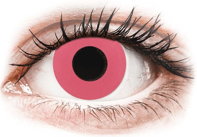 CRAZY LENS - Solid Rose - met sterkte (2 gekleurde daglenzen)