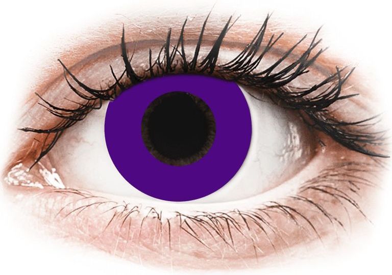CRAZY LENS - Solid Violet - met sterkte (2 gekleurde daglenzen)