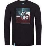 Heren T-shirt - Zwart - Lange Mouwen - Hoogwaardig Katoen - 2XL