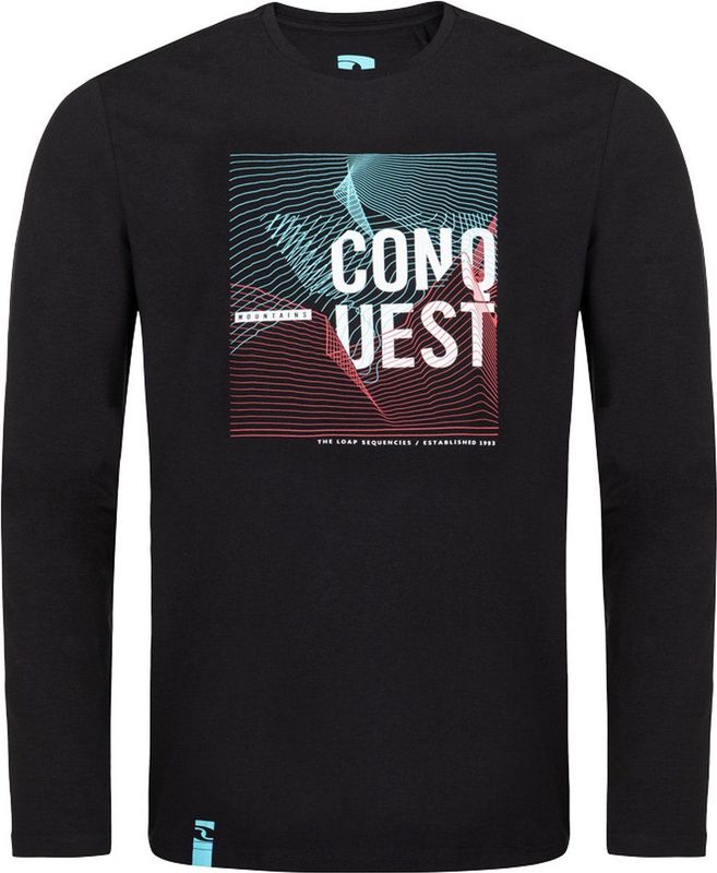 Heren T-shirt - Zwart - Lange Mouwen - Hoogwaardig Katoen - 2XL