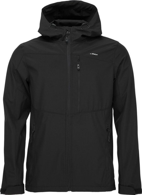 Heren softshell jas loaf ladan blk m - winddicht & ademend