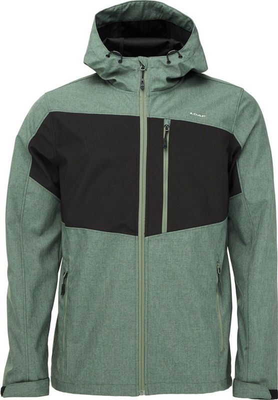 Winddichte Softshell Herenjas Loaf Ladan Groen/Zwart 2xl