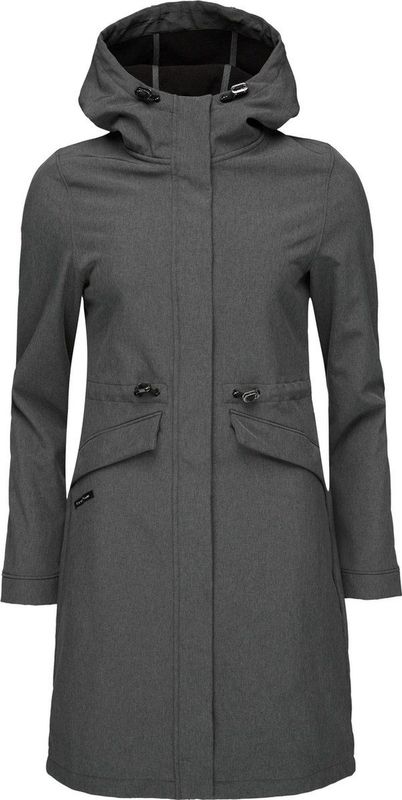 Softshell -jas voor dames lunara donkergrijs l