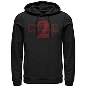 Stranger Things Stranger Hoodie met uniseks, opaciteitslogo, zwart, XL, zwart.