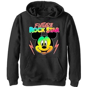 Disney Characters Future Rockstar Boy's capuchontrui, fleece, zwart, S, zwart, SCHWARZ, S