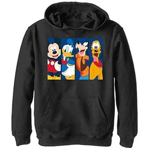 Disney Characters Bro Time Boy's Fleece capuchontrui, zwart, S, zwart, SCHWARZ, S