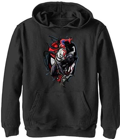 Marvel Jongens Spiderman Reg W Symbool Hoody, Zwart, XL, zwart, XL