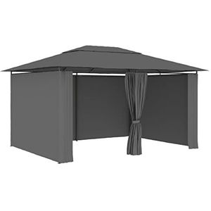 Gazon & Tuin Tuin Partytent met Gordijnen 4x3m Antraciet Huis & Tuin