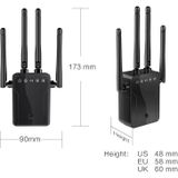 M-95B 300M Repeater Wifi Booster Wireless Signal Expansion Amplifier (Black - EU-plug)
