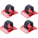 10 PCS Mountain Road Bicycle Hose Line Guide Adhesive Wire Seat Frame Cable Fixing C Buckle  Style: Plastic Buckle(Red)