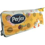 Perfex Peach Toiletpapier 80 Rollen: Luxe 3-Laags Zachtheid & Frisse Geur