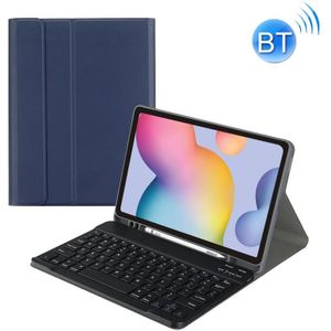 A7 Square Cap Bluetooth Keyboard Leather Case with Pen Slot for Samsung Galaxy Tab S6 Lite / S7 / A7 10.4 2020(Dark Blue)