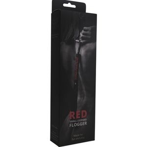 Argus Red Leopard Flogger - Leatherlook Zweep - AF 001026