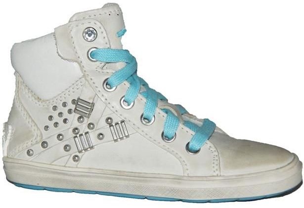 Twins - 314260 - Half Hoge Meisjesschoenen - Offwhite - Leer