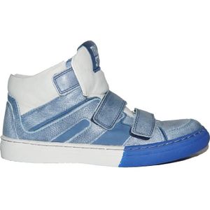 Track Style - Klittenbandschoenen - Offwhite/Blauw - Leer