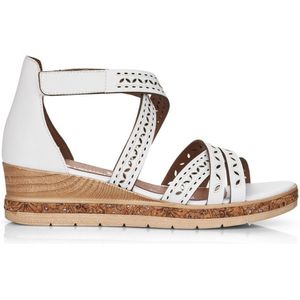 Remonte - D3061 - Sandalen - Wit - Rubber - Gedeeltelijk Leer