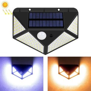 Solar LED Wandlamp Body Induction Glowing All Around Home Garden Lamp (cool wit)