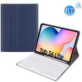 Round Cap Bluetooth Keyboard Leather Case with Pen Slot for Samsung Galaxy Tab S6 Lite / S7 / A7 10.4 2020  Specification:without Touchpad(Dark Blue+White Keyboard)