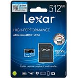 Lexar 633x 512GB High-speed Flash Geheugenkaart Sportcamera mobiele telefoon TF Auto Rijden Recorder Geheugenkaart