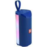 T&G TG169 LED Portable Bluetooth Speaker Outdoor Waterproof Subwoofer 3D Stereo Mini wireless Loudspeaker Support AUX FM TF card(Blue) T&G